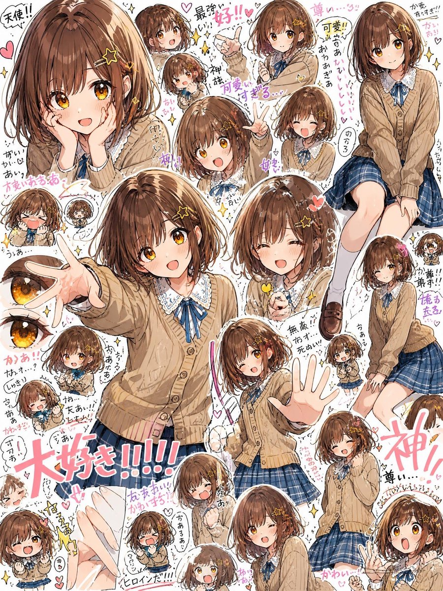 Cute Anime Fan Art Collage