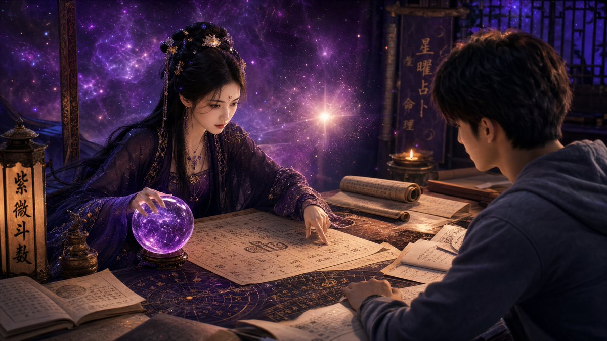 Mystic Eastern Fortune Teller Scene