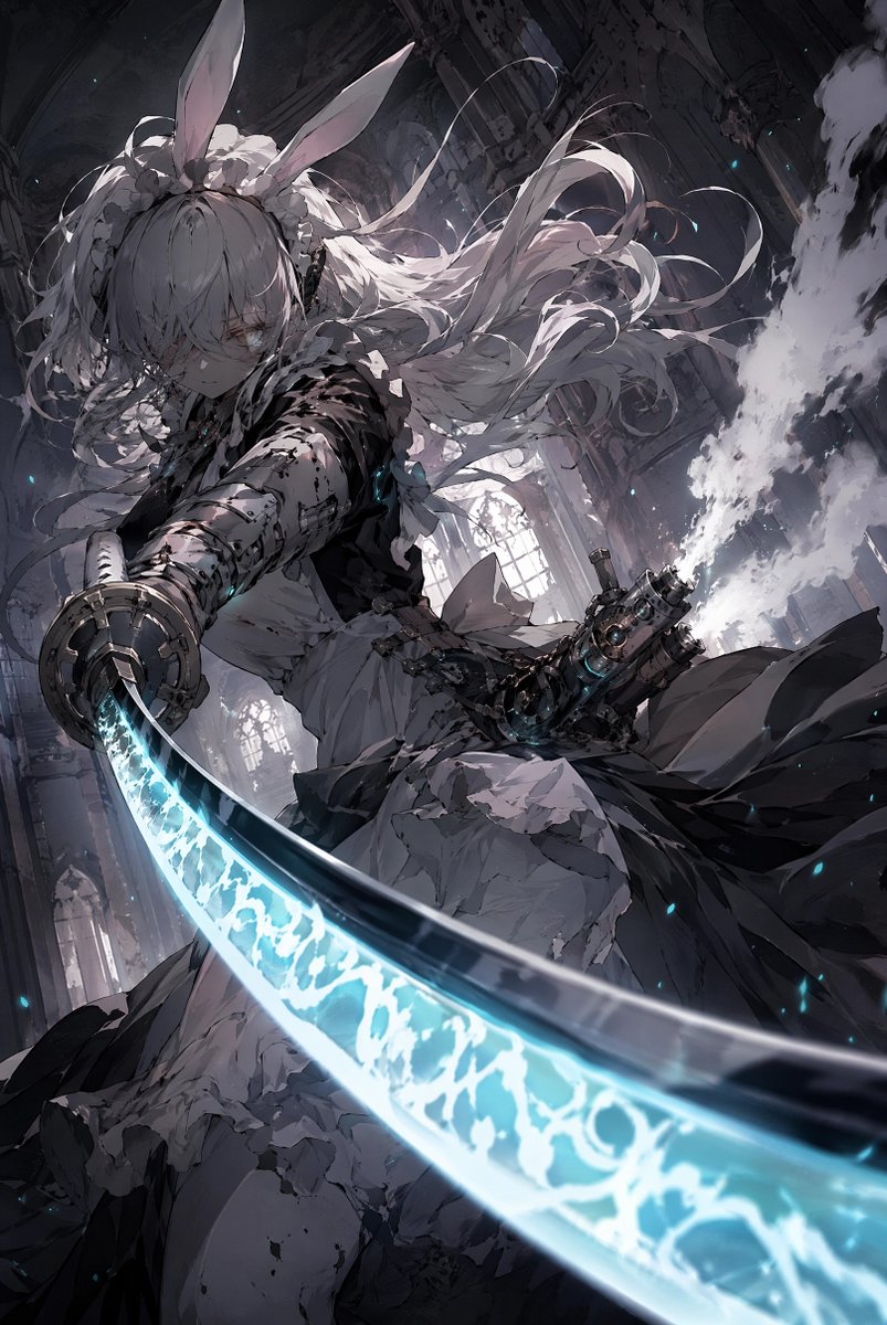Rabbit Swordswoman Cyan Strike