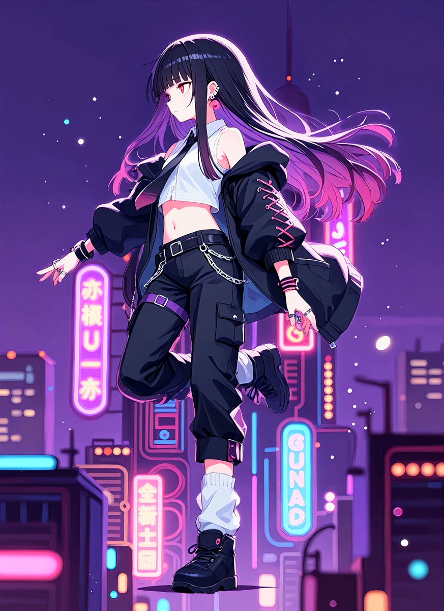 Neon Midnight Stroll