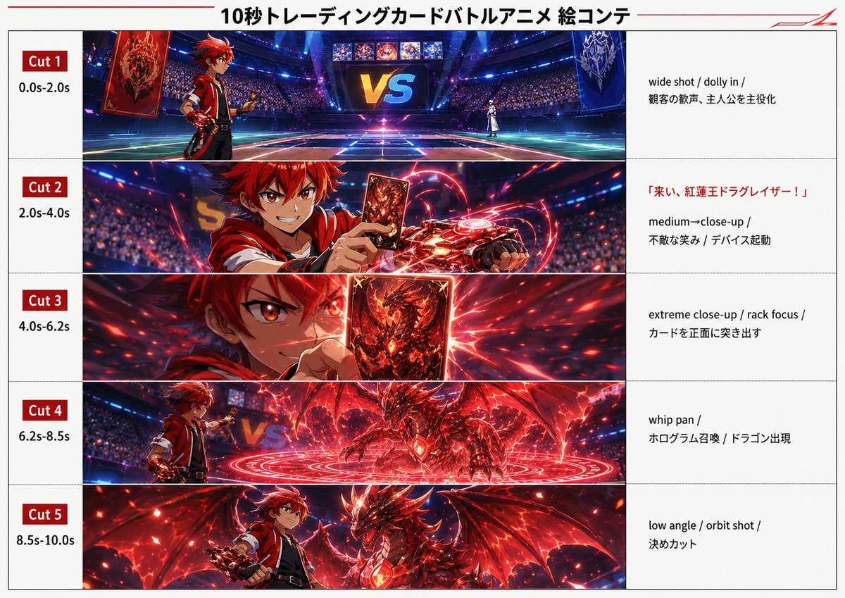Anime Card Battle Storyboard