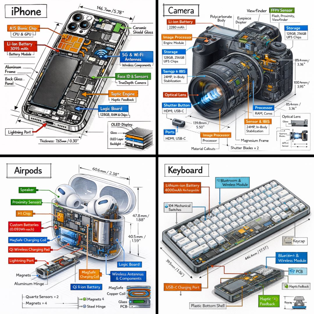 3D Technical Infographic Render