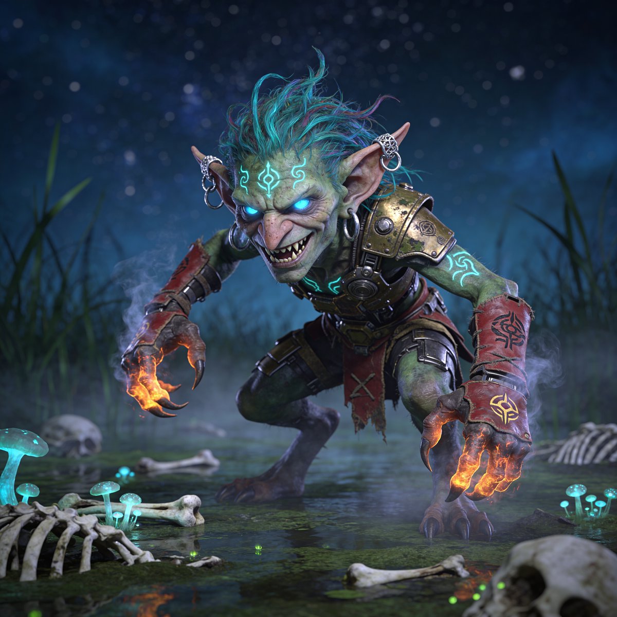 Feral Goblin Shaman in Swamp