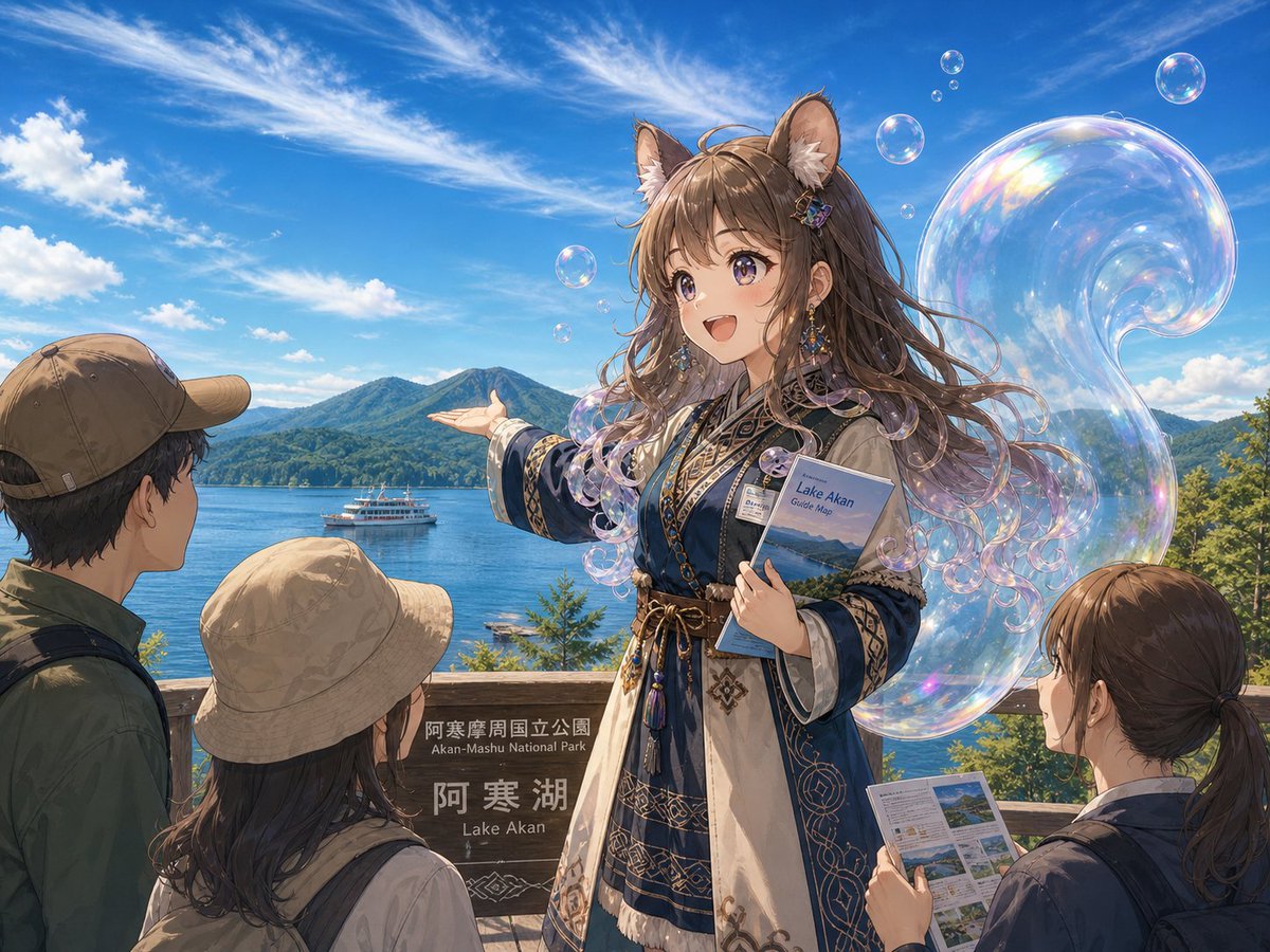 Magical Anime Tour Guide Illustration