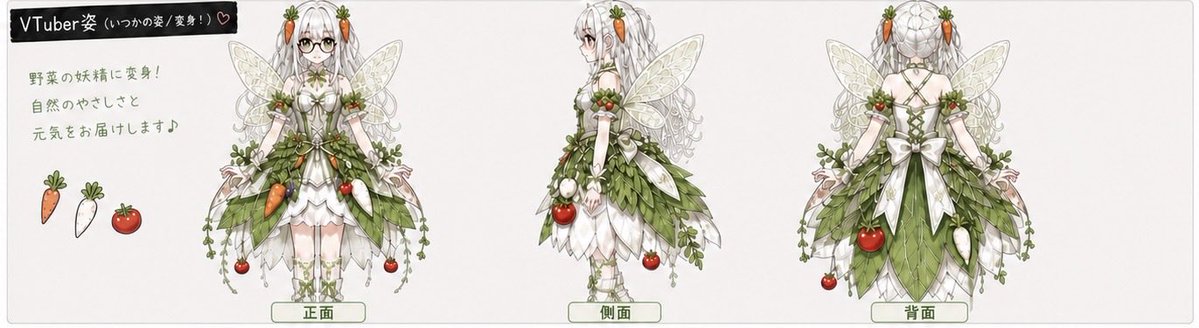 Vegetable Fairy VTuber Design