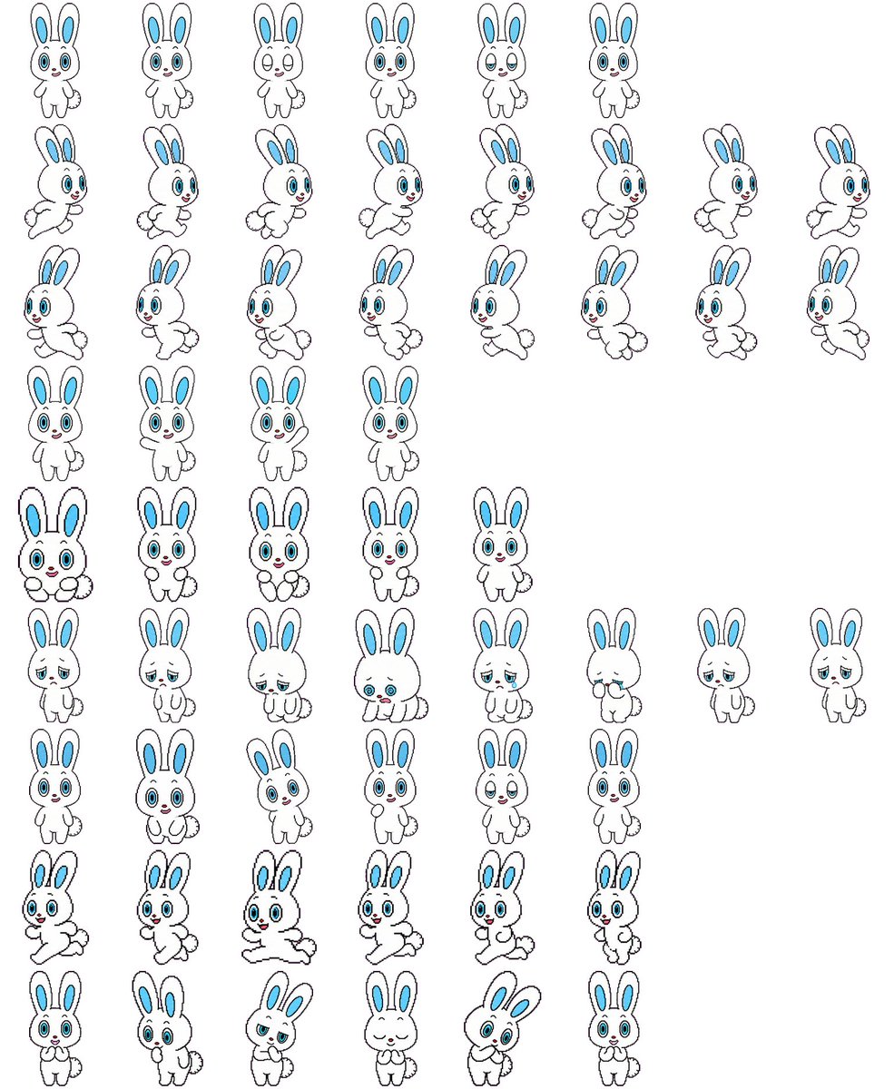 Rabbit Game Sprite Sheet