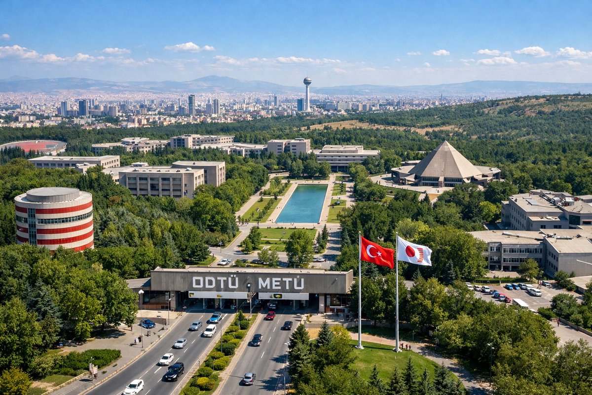 Aerial View Of Lush University Campus