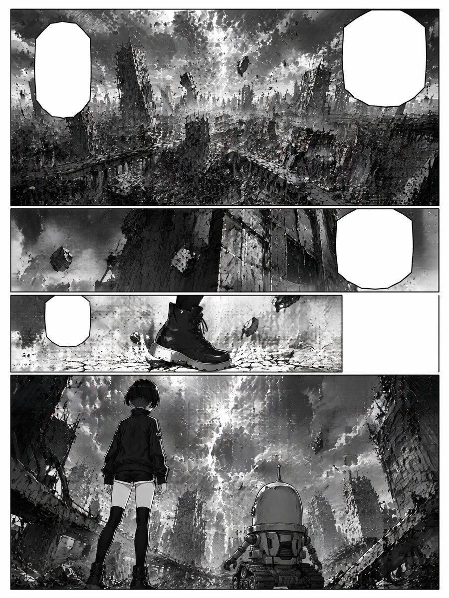 Ruins Girl and Robot