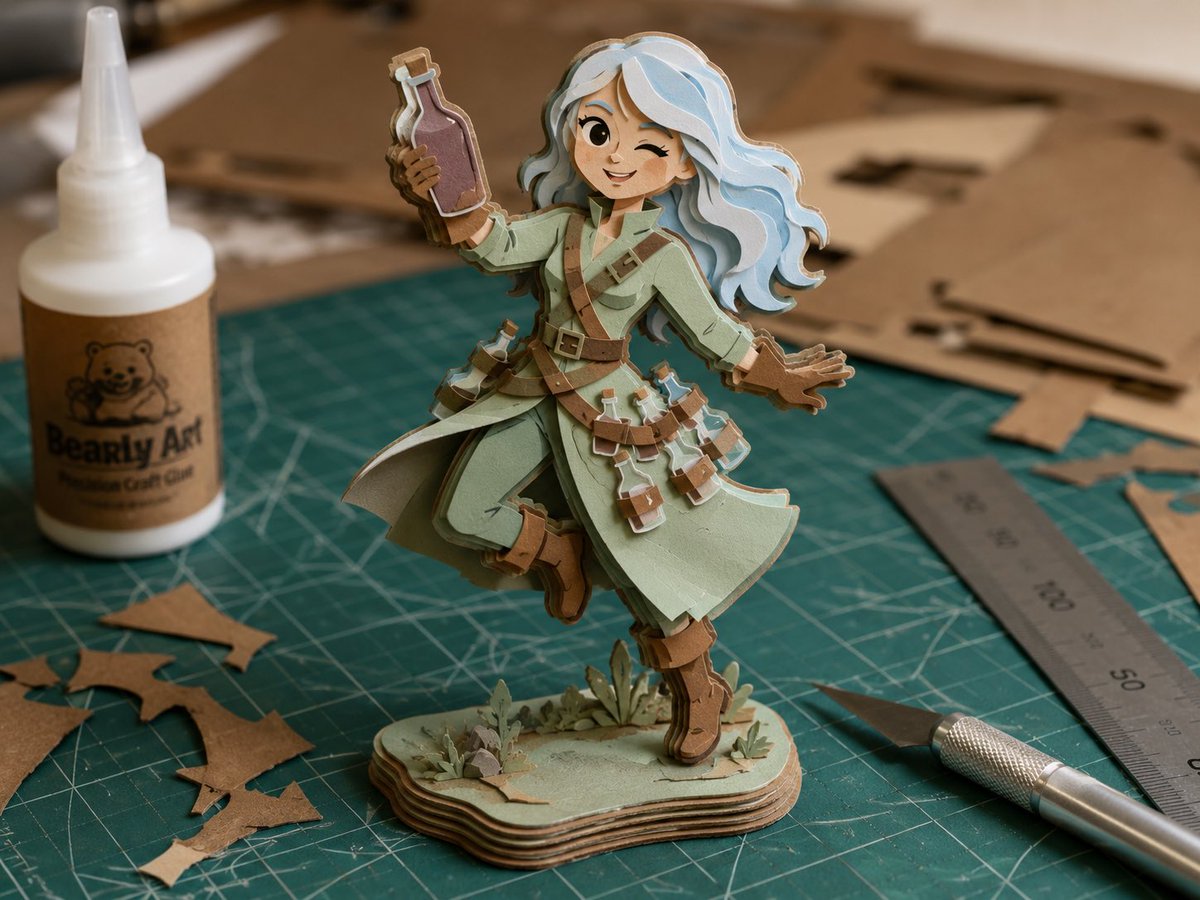 Paper Alchemist Figurine Craft