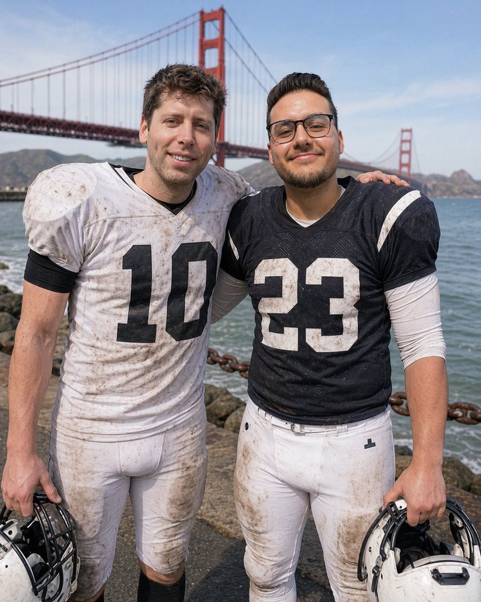 Football Brothers at Golden Gate Bridge
