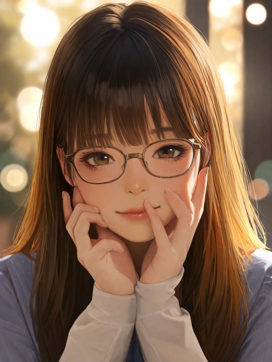 Golden Hour Anime Portrait