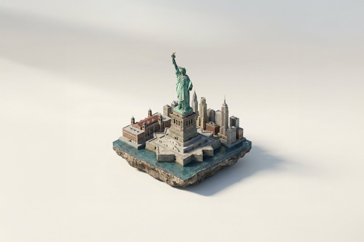 Eiffel Tower Isometric Miniature Diorama