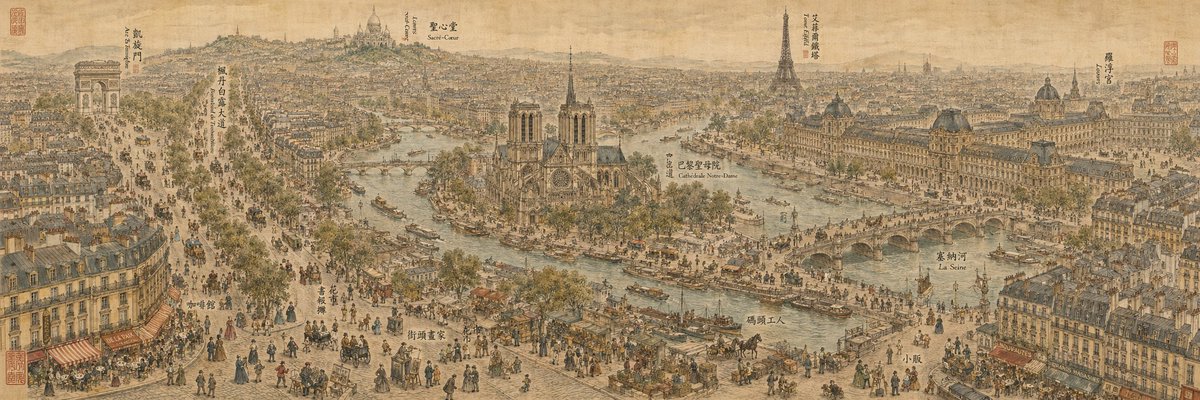 Qingming Style Paris Panorama