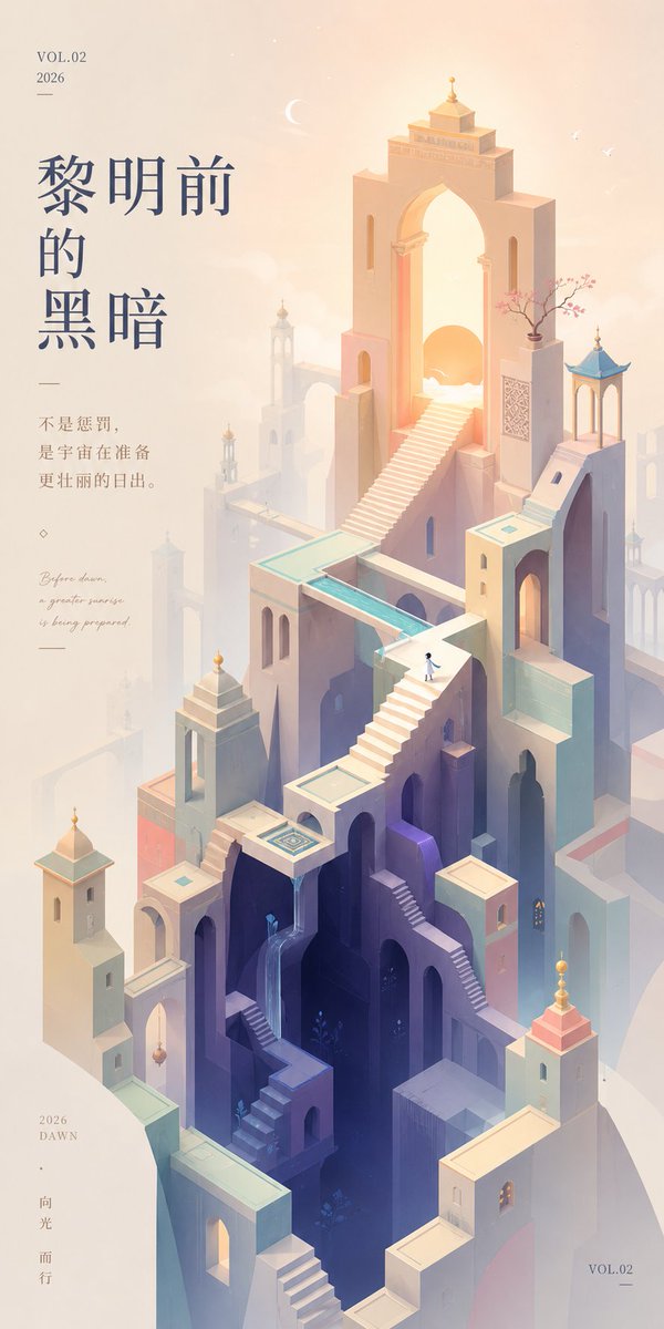 Serene Dawn Fantasy City Wallpaper