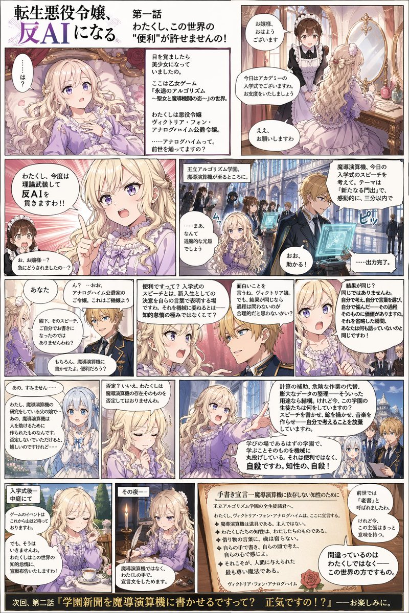 Reincarnated Villainess Anti-AI Satire
