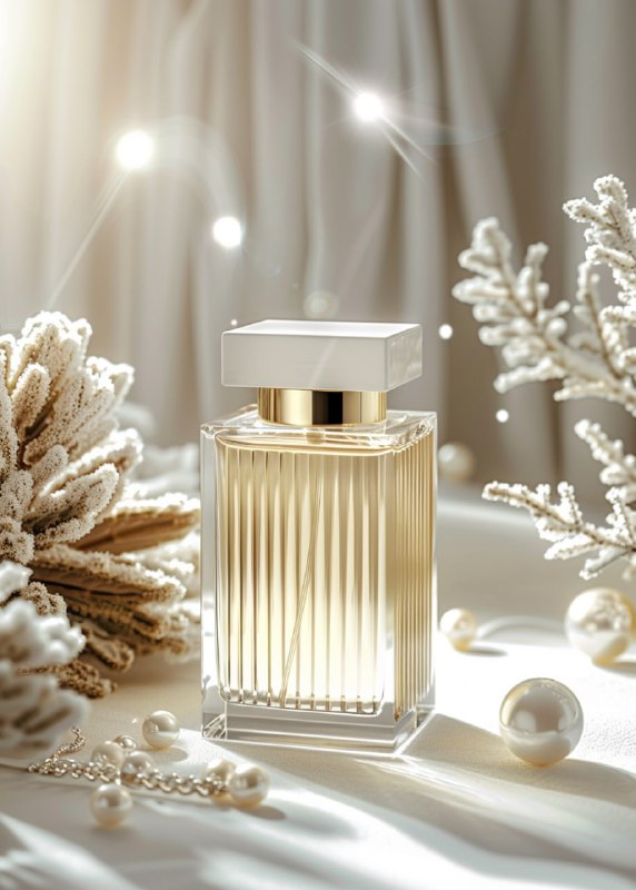 Minimalist Glass Perfume Bottle With Gold Accents