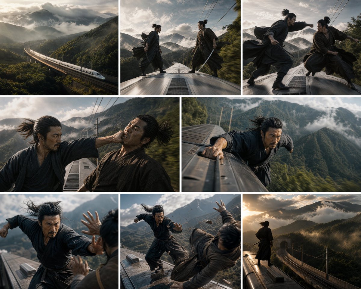 Samurai Duel on Bullet Train