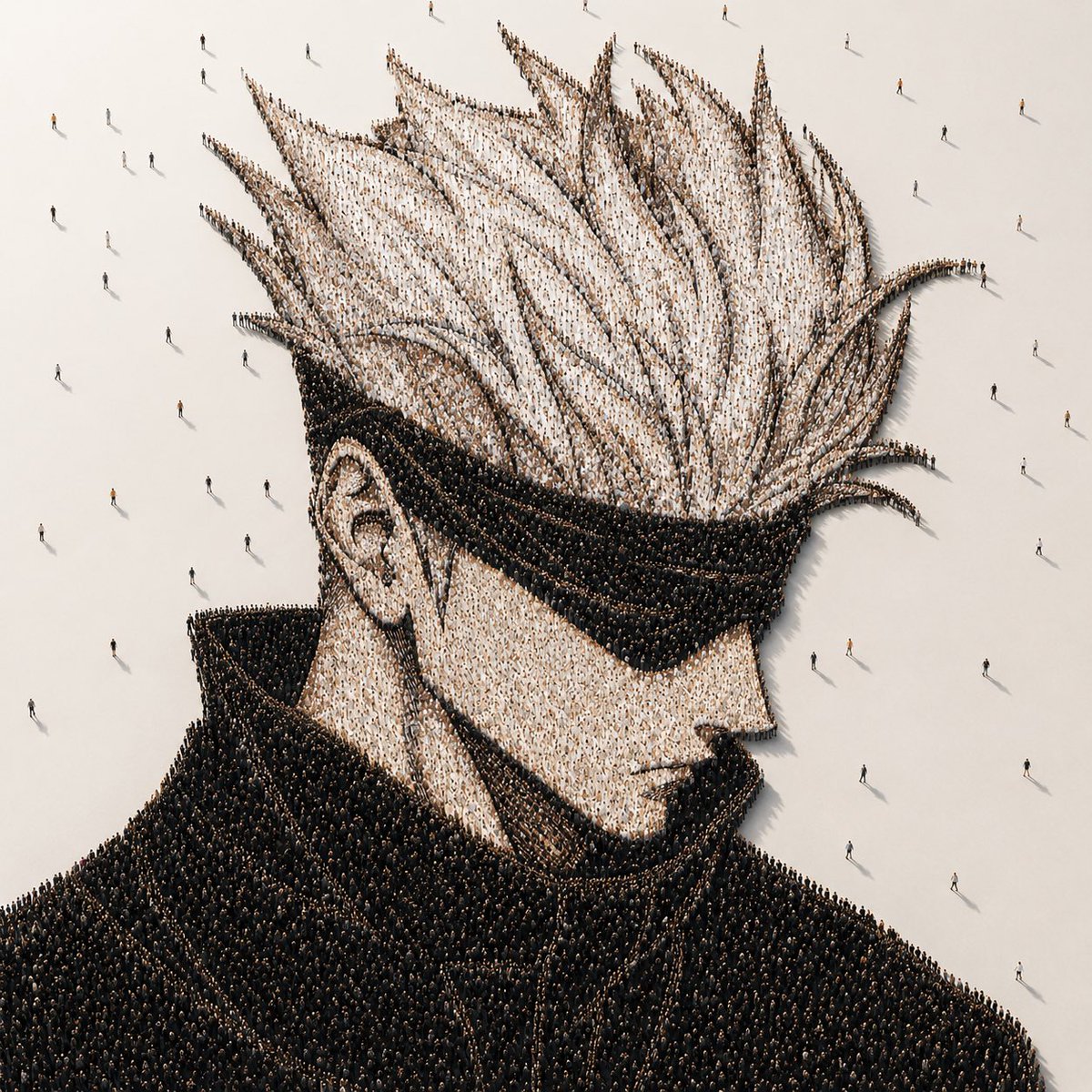 Crowd Anime Portrait Art