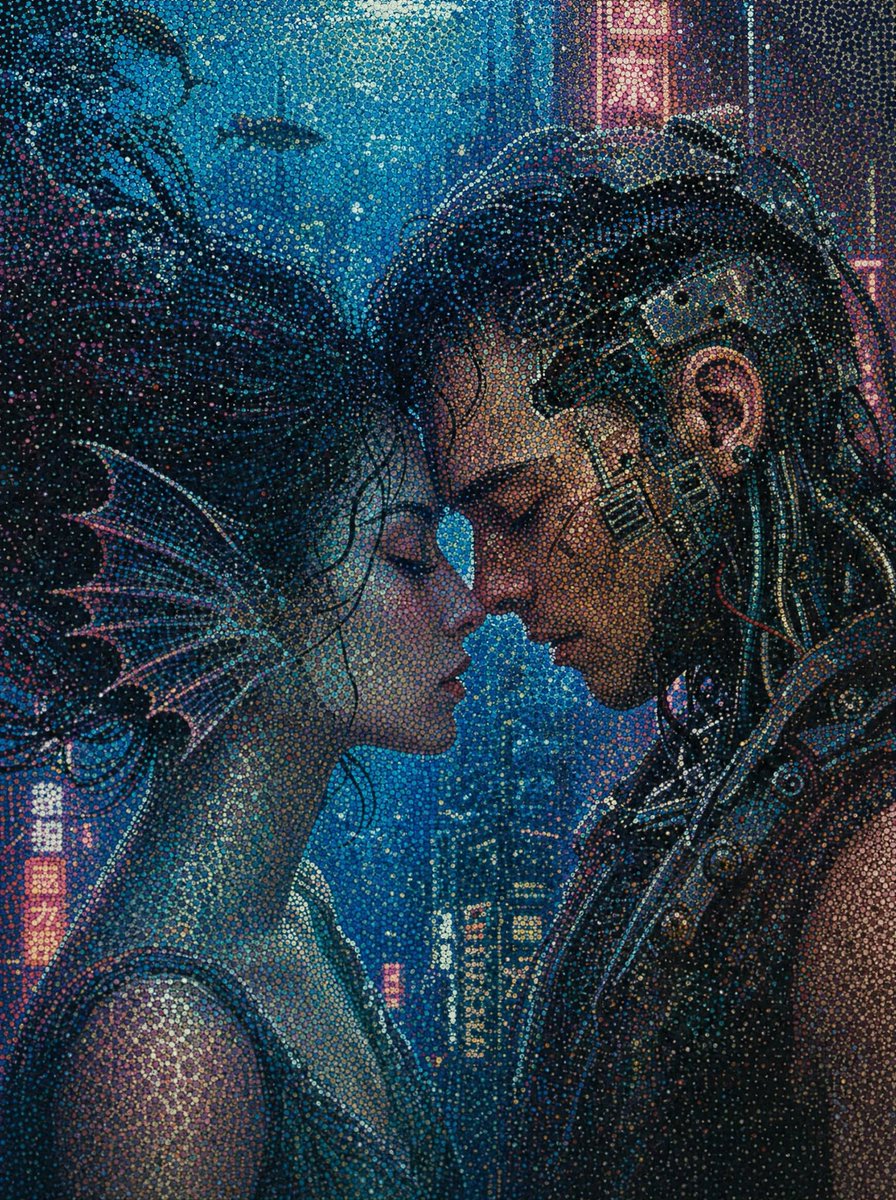 Neon City Lovers' Kiss