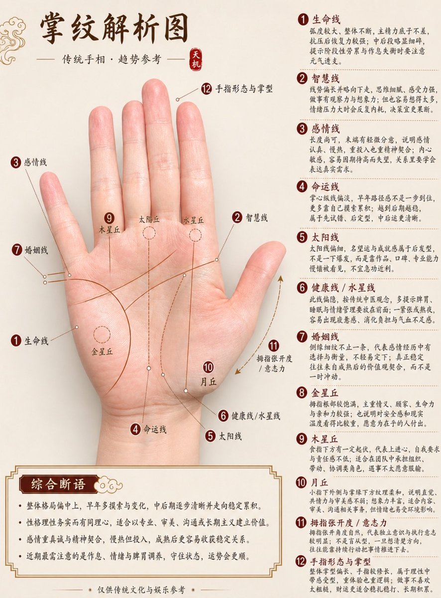 Palmistry Analysis Chart