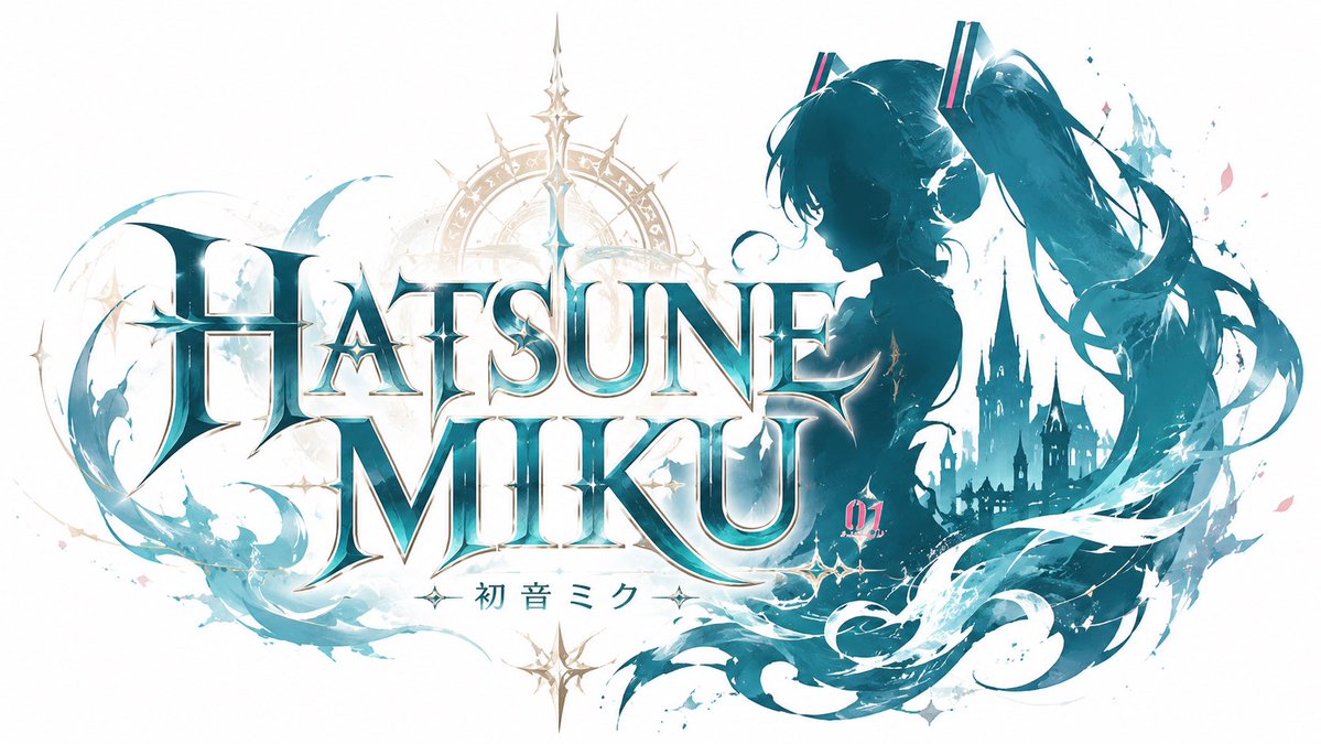 Hatsune Miku JRPG Fantasy Logo Splash