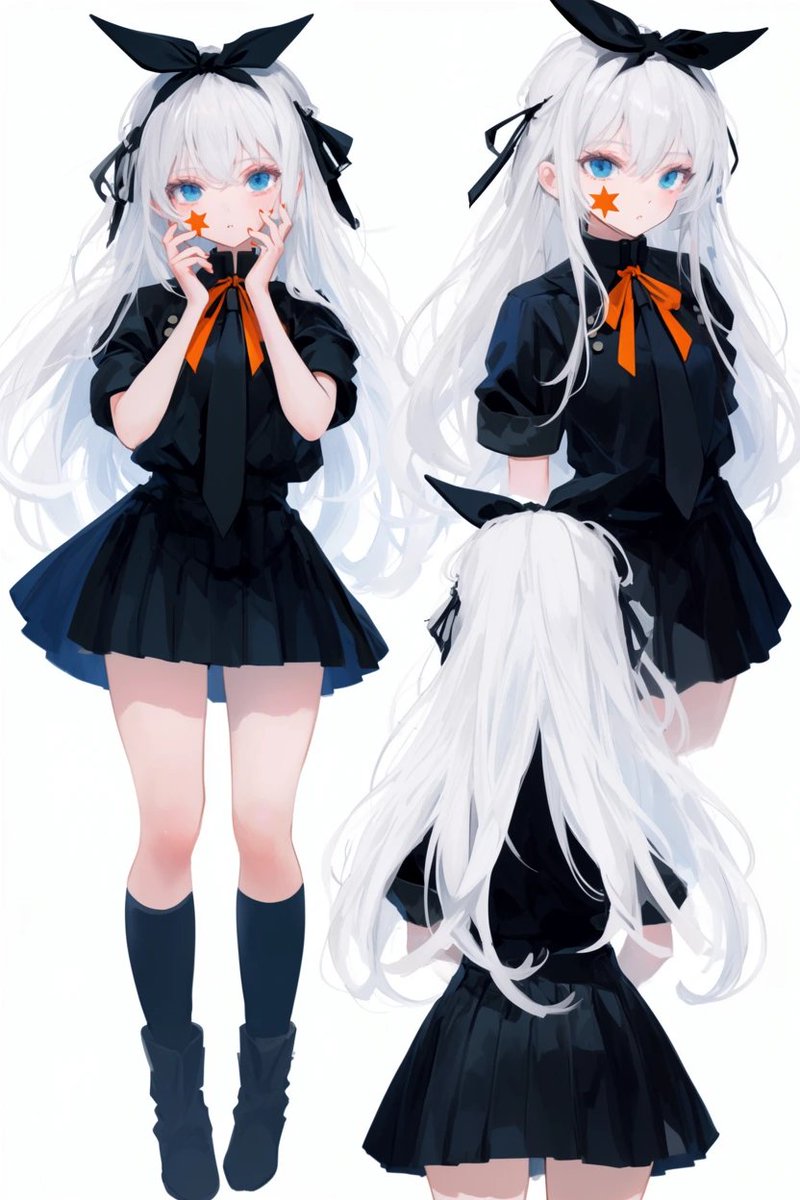 Gothic Anime Girl Reference Sheet