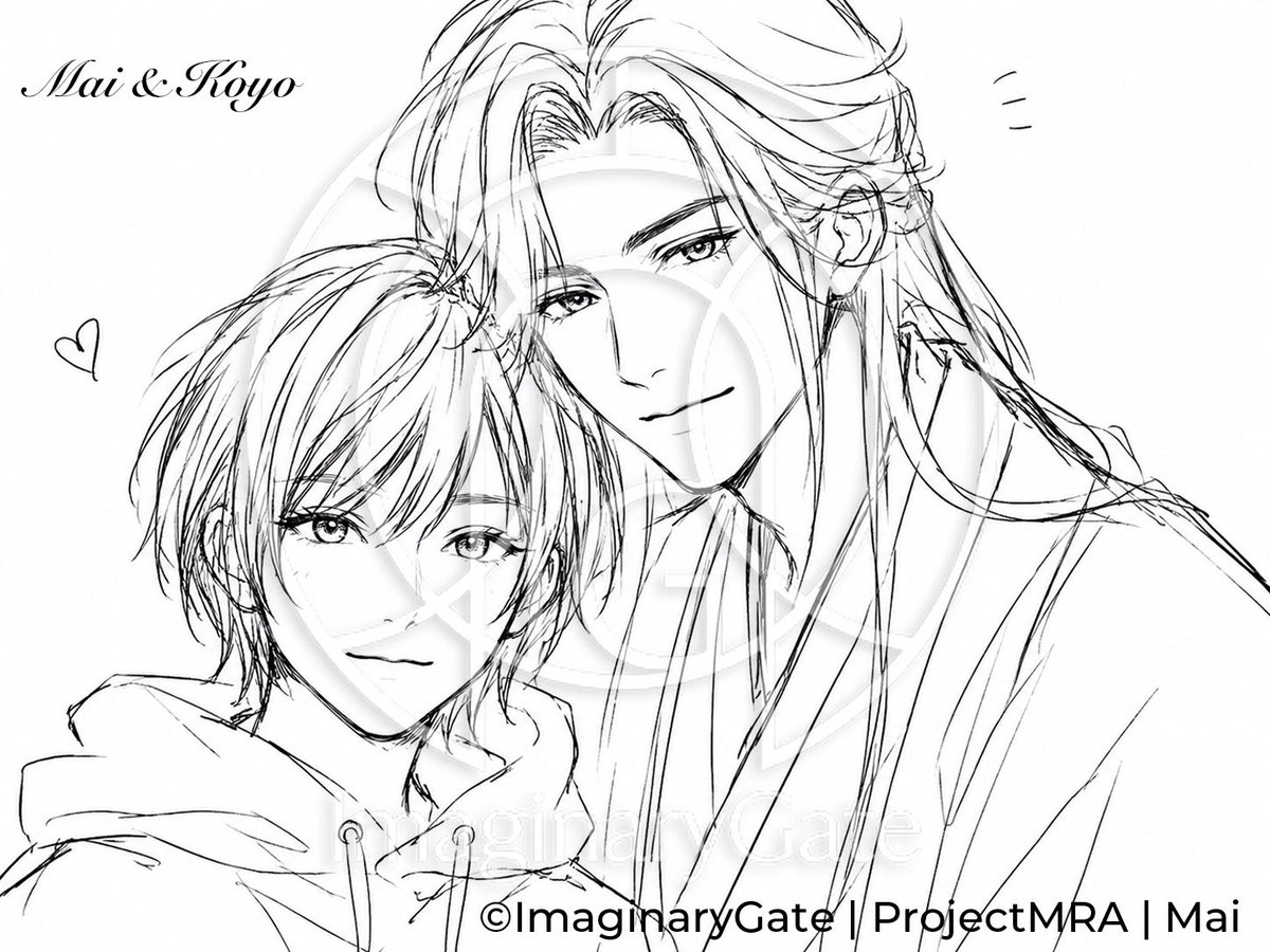 Anime Couple Sketch Art