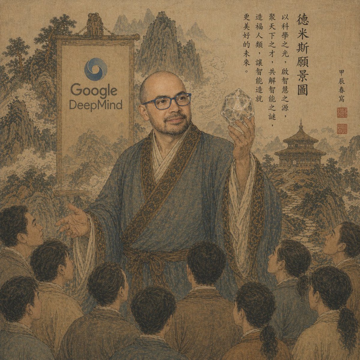 DeepMind Sage Propaganda Scroll