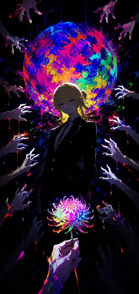 Dark Psychedelic Anime Deity