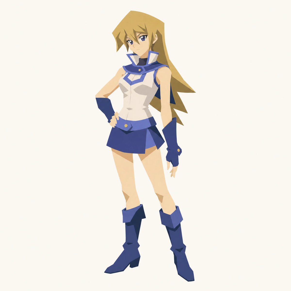 Cut Out Style Character Illustration