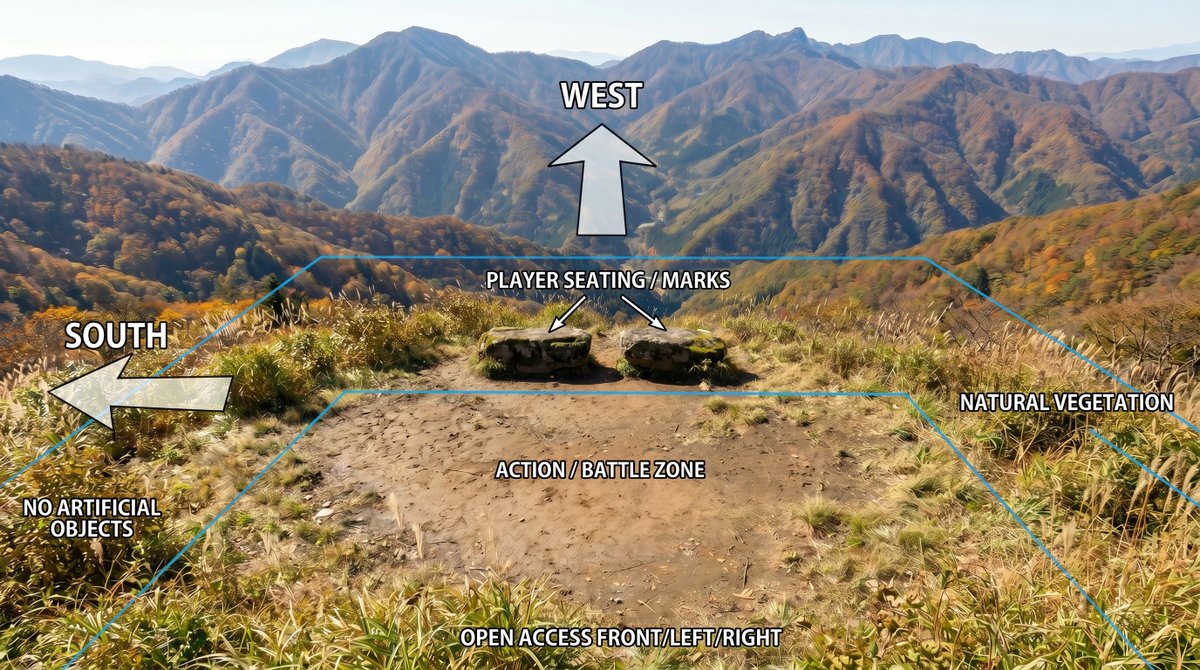 Annotated Mountain Location Planning Diagram