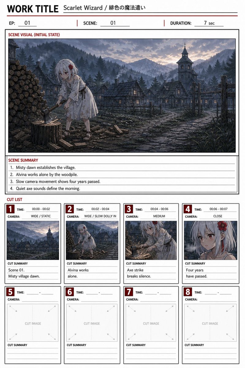 Scarlet Wizard Storyboard