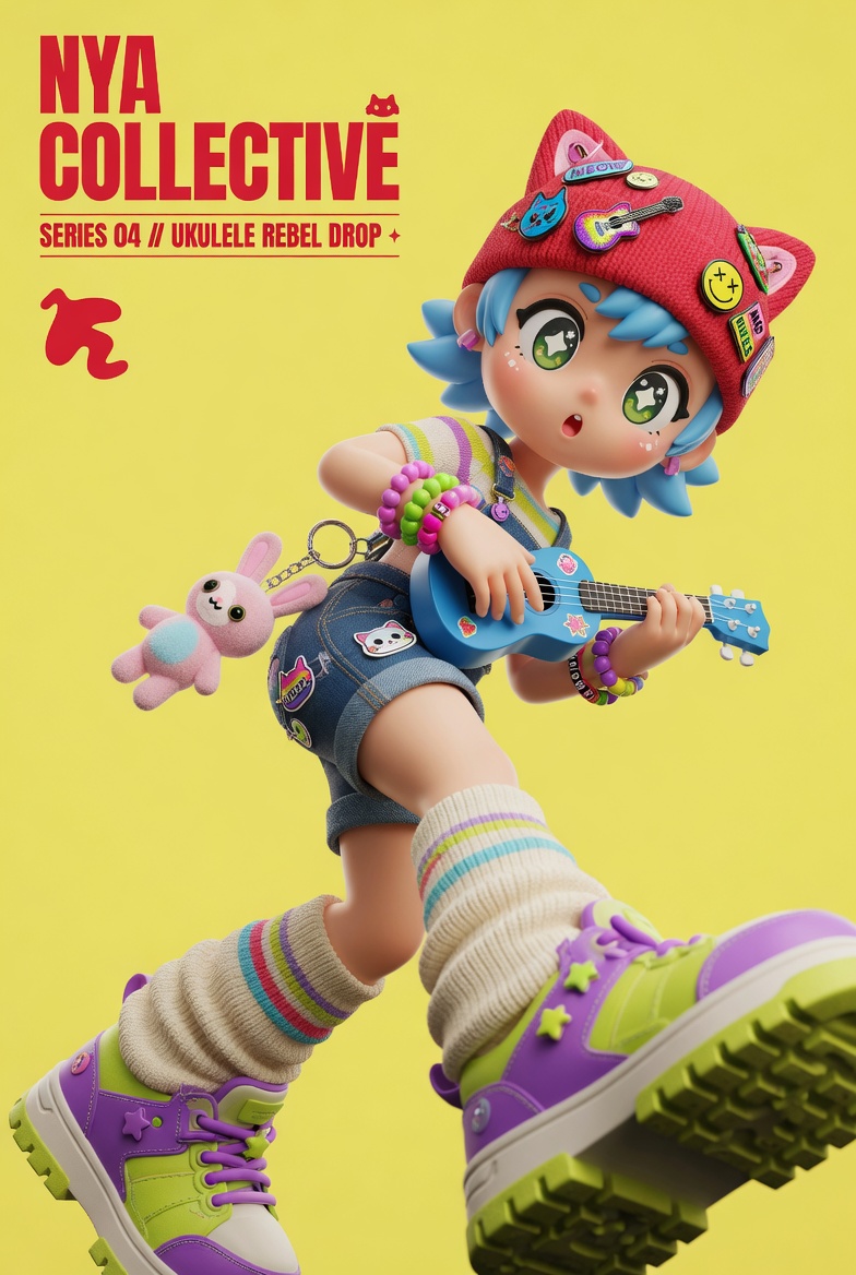 Street Vinyl Ukulele Girl