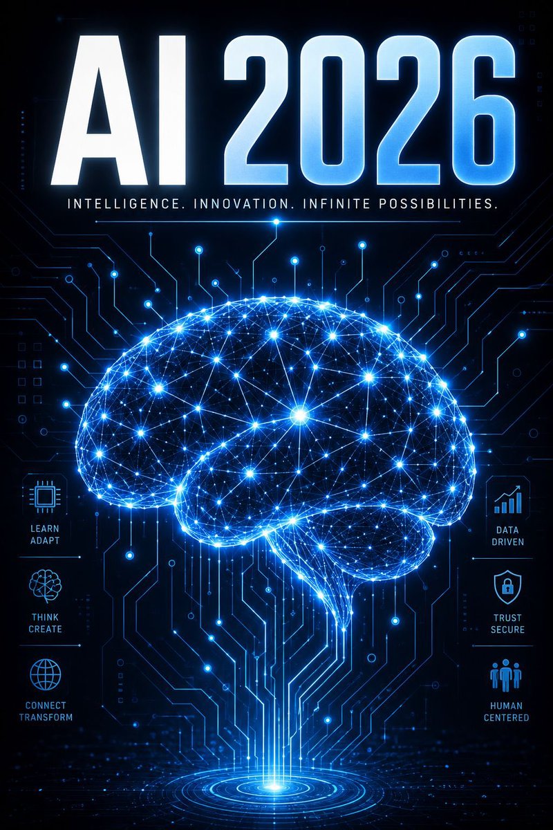 AI 2026 Futuristic Tech Poster