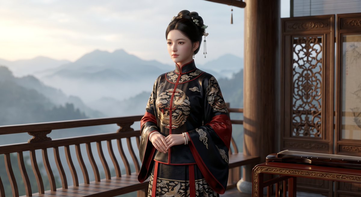 Wuxia Heroine at Misty Dawn