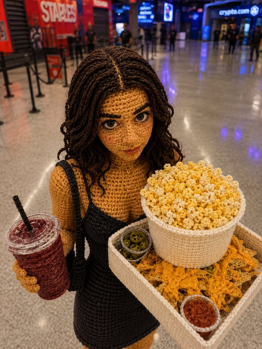 Crochet Doll Cinema Snacks