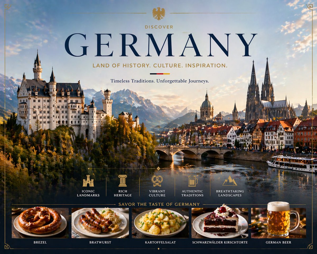 Luxurious Vintage Germany Travel Poster