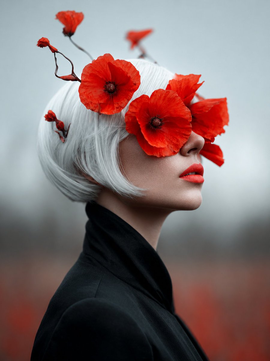 Lady of Red Poppies