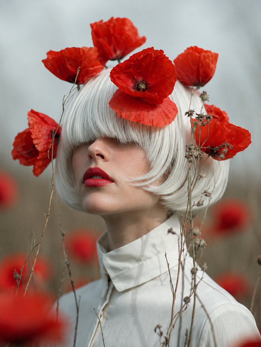 Anonymous Lady of Red Poppies
