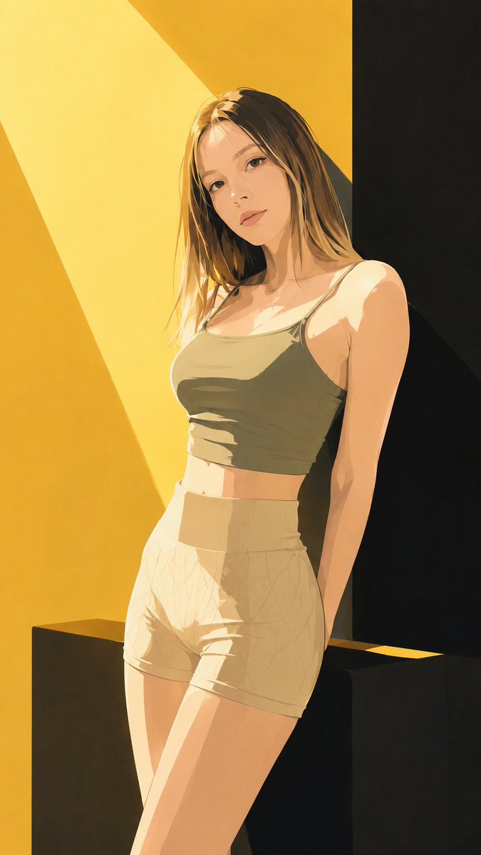 High-End Anime Fashion Magazine Illustration