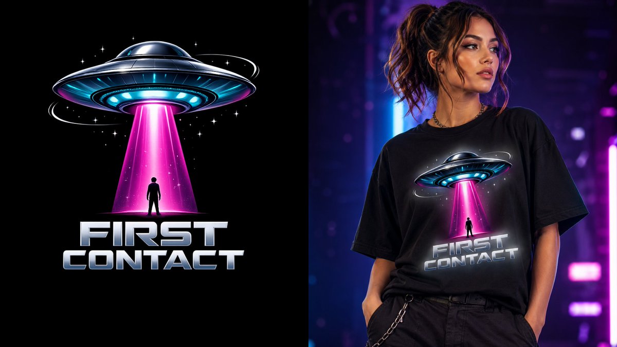 UFO First Contact Tee Design
