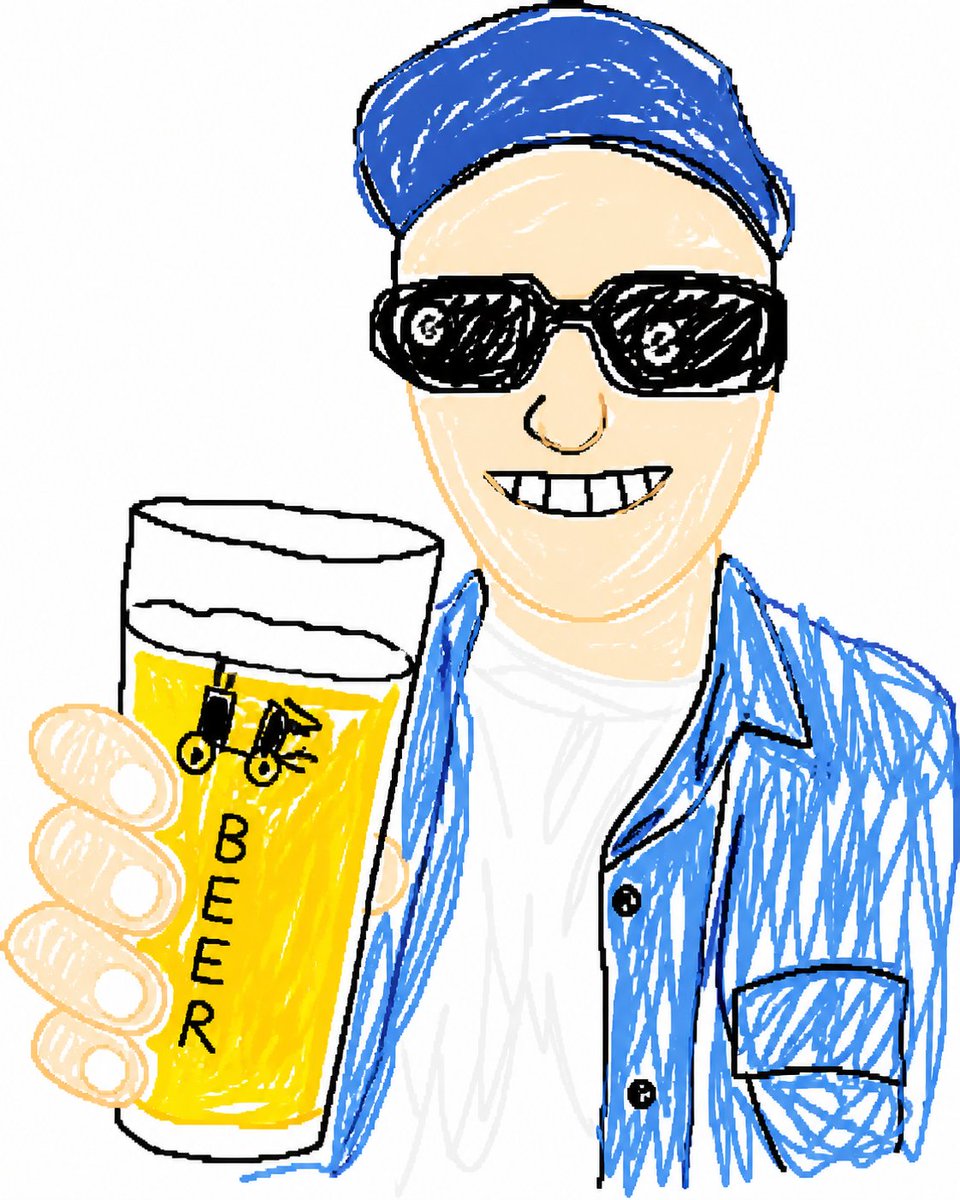 Beer Doodle Selfie Sketch
