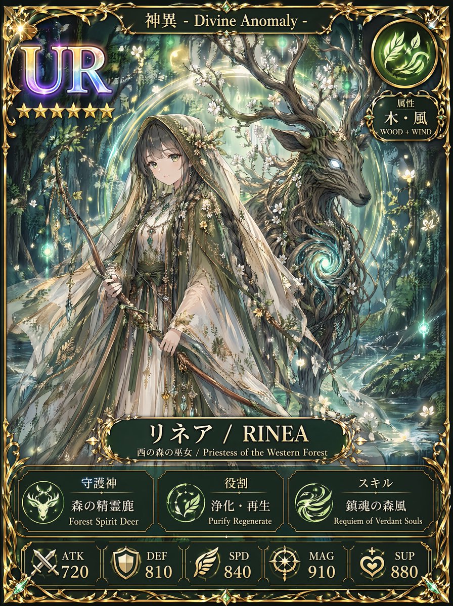 Forest Priestess Premium Card