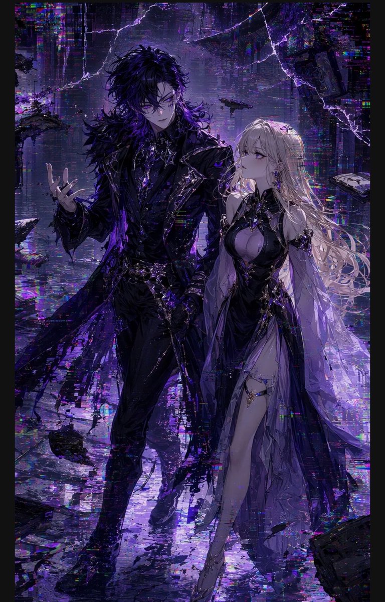 Cyberpunk Duo in Shattered City