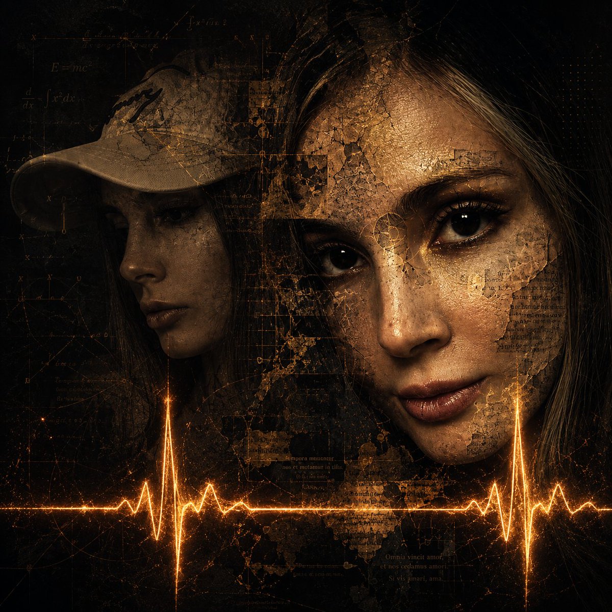 Dual-Face ECG Dark Collage