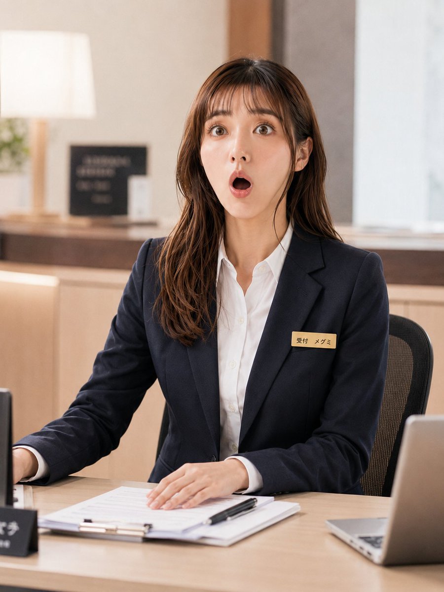 Professional Receptionist Desk Portrait