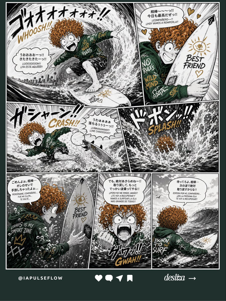 Orange-Haired Surfer Comic