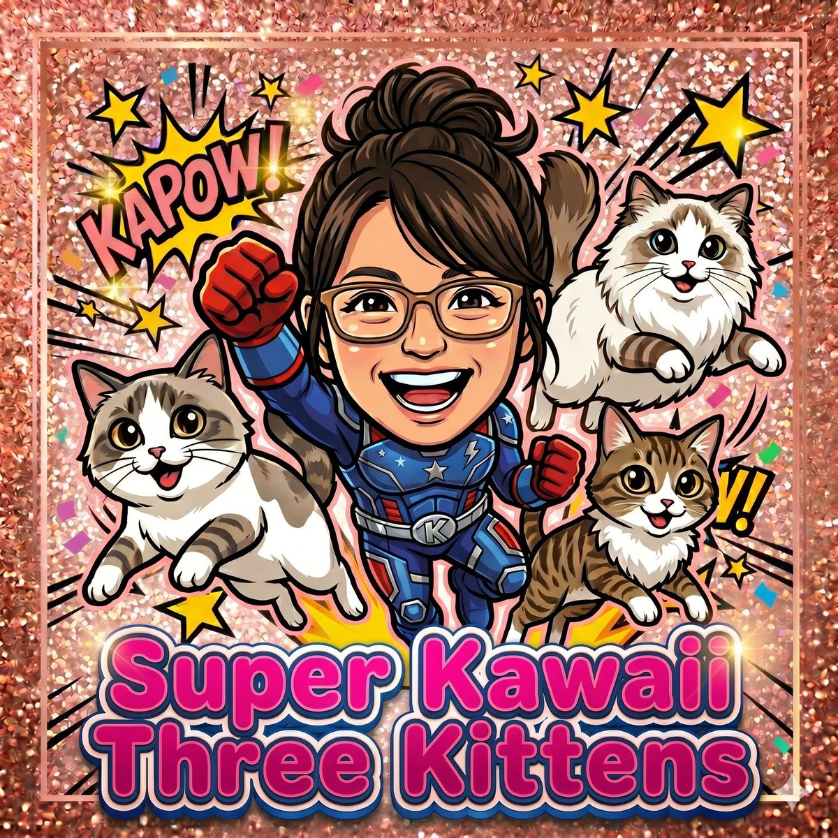 Kawaii Hero Kittens Unite