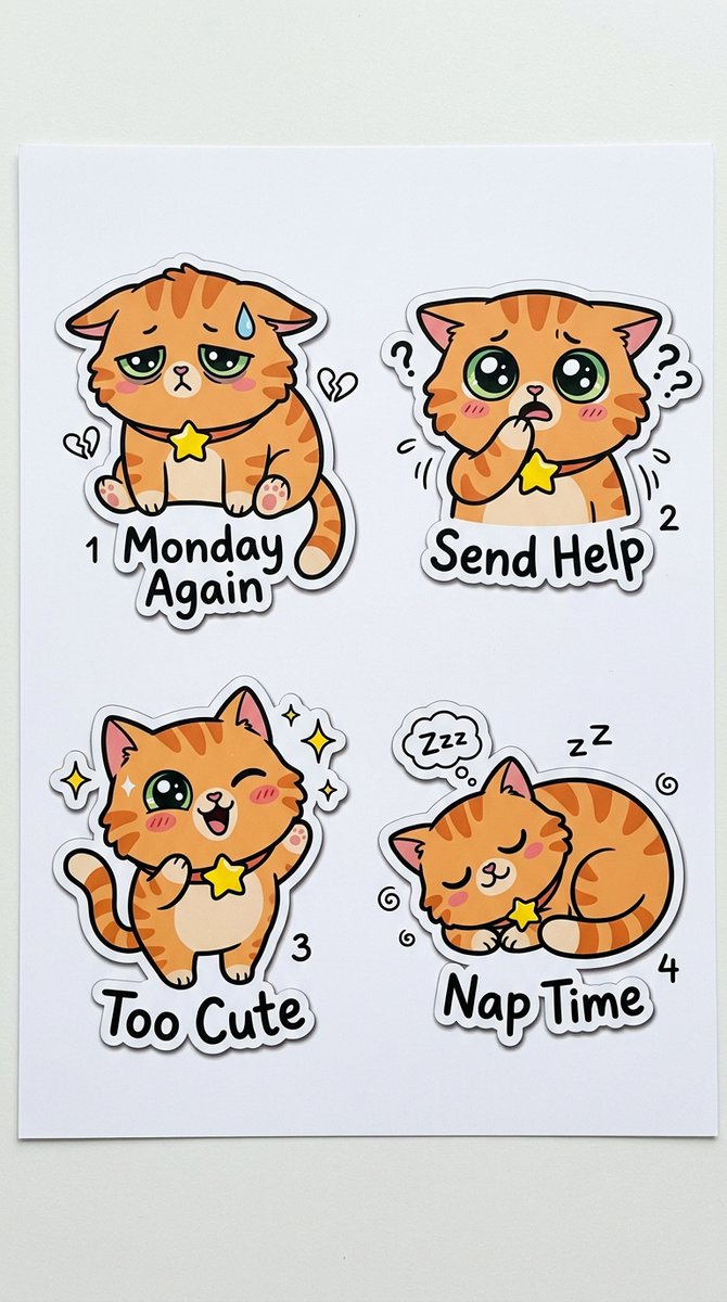 Cat Sticker Mood Pack