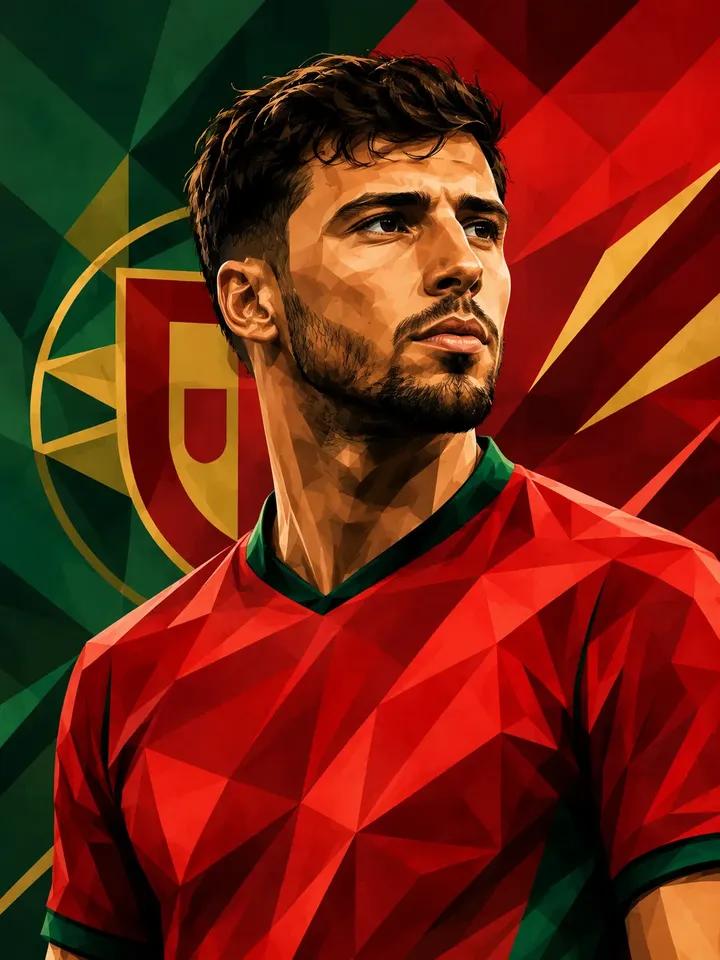 Low Poly Athlete Portrait Art
